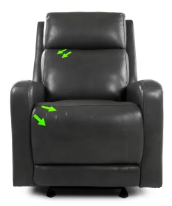 Synergy Home - Fauteuil inclinable motorisé en cuir Arnie