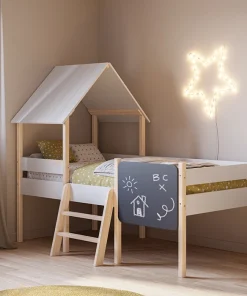 Lit Cabane Mint Blanc 90x190cm