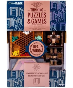 ThinkBox - Lot de 5 casse-têtes et jeux Thinking Wood