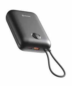 Batterie externe Swissten 35W VoltBox – 22013937 – Avec câbles USB-C et Lightning intégrés – 20 000 mAh – Noir
