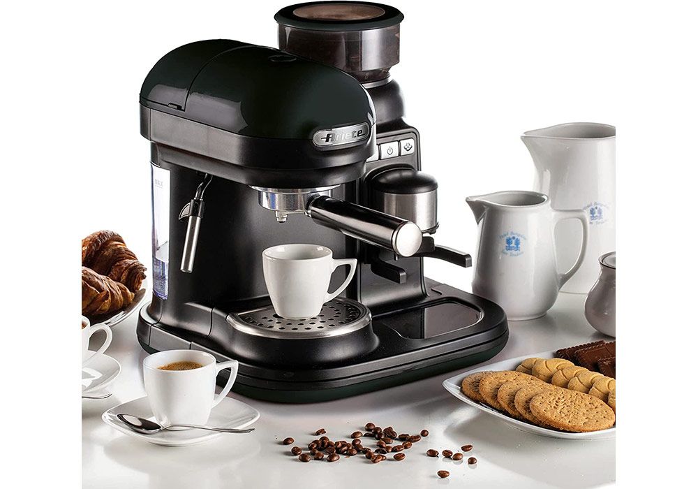 Machine à Expresso avec Moulin à Café Intégré Moderna Ariete (1318Noir)