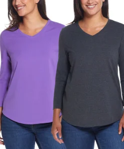 Weatherproof Vintage - Chandail à col en v, paquet de 2