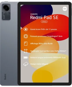 Tablette 11 Pouces 8/256GB Graphite Grey Xiaomi Redmi (REDMI PAD SE 11)