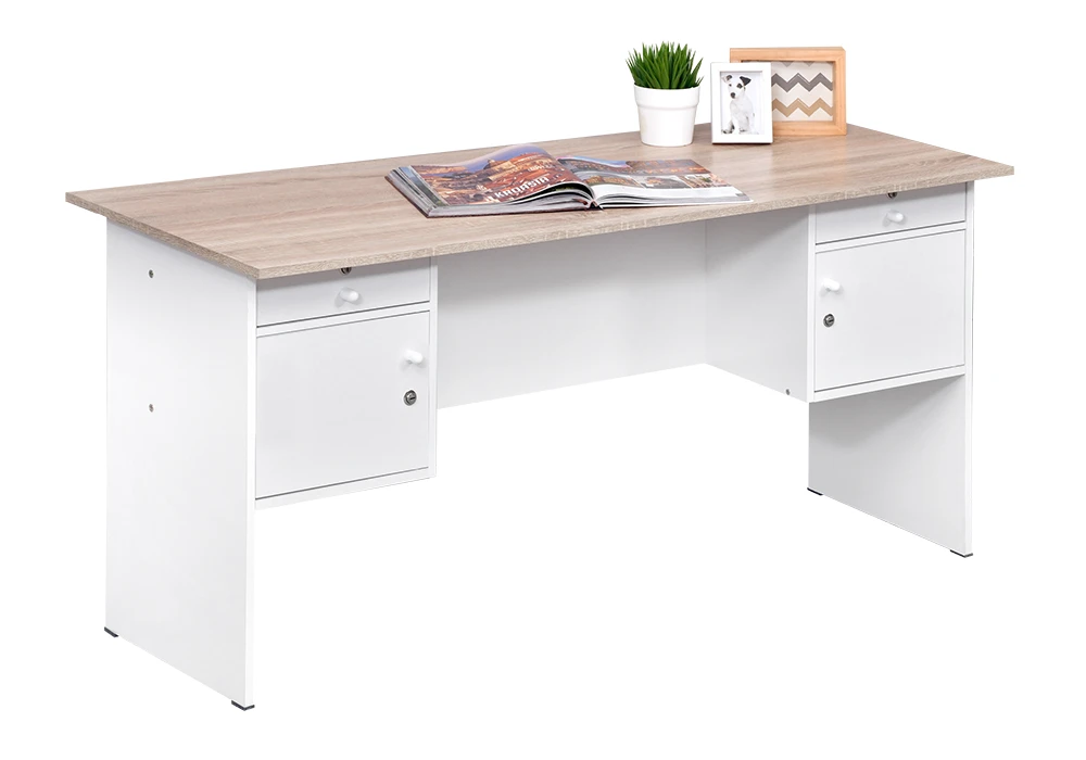 Bureau 2 Portes 2 Tiroirs (Collection Essentiel)