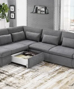 Salon d&rsquo;Angle Convertible Gris Zante