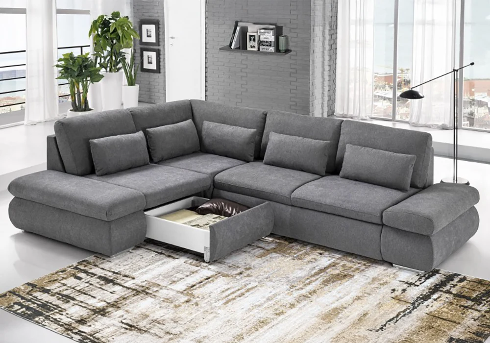 Salon d’Angle Convertible Gris Zante