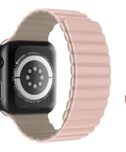 Swissten Apple Watch 38-41mm Bracelet en silicone Magnétique – 46000502 – Rose