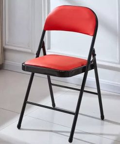 Chaise Pliante Ultraconfortable Et Résistant – Rouge/Noir