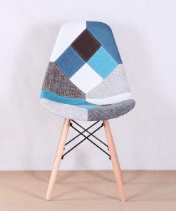 Chaise Scandinave Patchwork Bleu Jean