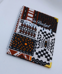 Budget planner à motif pagne – Marron