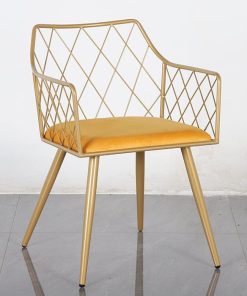 Chaise avec Accoudoirs Gold
