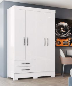 Armoire 4 Portes et 2 Tiroirs