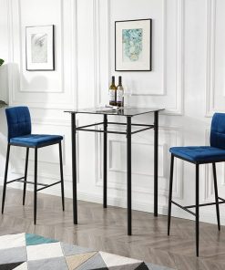 Ensemble Table Haute Django + 2 Tabourets Bar Selena