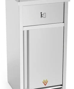 Poubelle snack inox XS fast food (Fast-Food)