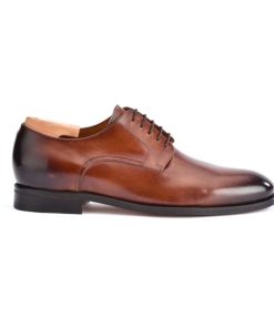 Derby homme cuir châtaigne patiné – PENFORD