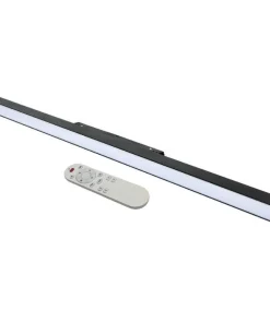 Kit Profilé LED sur Rail Magnétique 48V 20W Dimmable Noir + Télécommande