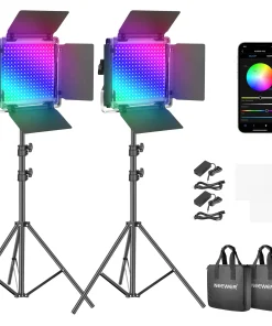 Pack éclairage LED Neewer 660 PRO RGB Lampe vidéo LED avec contrôle par application pour jeux, streaming, YouTube, Webex, diffusion, conférence Web, photographie