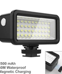 Lampe de plongée vidéo Led étanche, lampe sous-marine 40M pour GoPro 13 12 11 10 Sjcam Yi DJI Osmo, caméra d'action