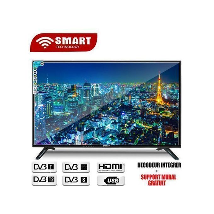 SMART TECHNOLOGY TV LED – 32 Pouces – Full HD – Décodeur Intégré – Noir