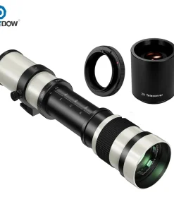 Objectif Lightdow 420-800mm F8.3 téléobjectif manuel Zoom avec convertisseur 2X pour appareils photo Canon Nikon Sony Pentax Fujifilm