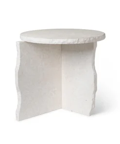 Table basse Minéral Sculptural Ø 52 - Bianco Curia - Ferm Living