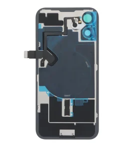 Cache arrière en verre iPhone 16 Plus : avec cadre d&rsquo;appareil photo, Plaque métallique, Nappe chargement sans fil et flash – Ultramarine Blue