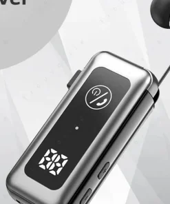 Écouteurs sans fil Bluetooth, casque mains libres, fil rétractable