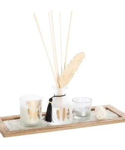 Coffret Senteur Bois de Gaiac 5pcs avec Diffuseur et Bougie