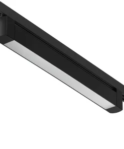 Éclairage sur Rail Linéaire Opaque Monophasé 30W 47cm Noir