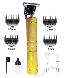 Tondeuse à barbe rechargeable geemy GM-6603 – Doré