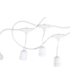 Guirlande Guinguette Blanche 6M pour 10 ampoules E27 (non fournies)