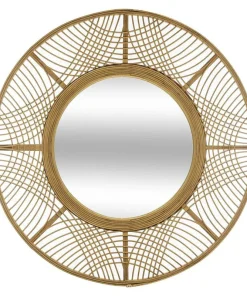 Miroir Rond en Bambou 70cm