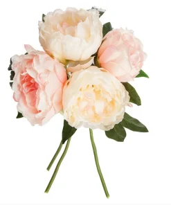 Pivoines Artificielles 30cm Bouquet de 4 Fleurs