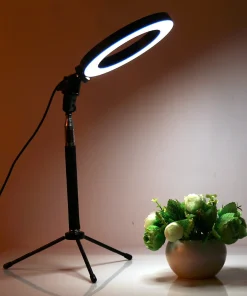 Anneau LED Lacyfans Dualled 5W 5500K + pied 124 cm