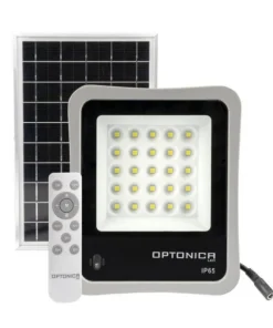 Projecteur Solaire LED 8W IP65 (Panneau Solaire + Télécommande Inclus)