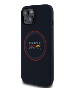 Coque Red Bull MagSafe en silicone liquide pour iPhone 15 Pro Max avec anneau – 3666339368739 – Marine