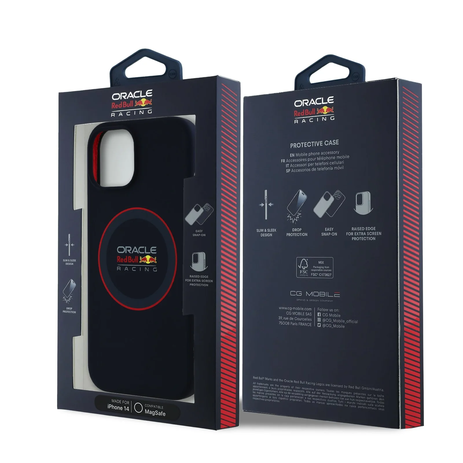 Coque Red Bull MagSafe en silicone liquide pour iPhone 15 Pro Max avec anneau – 3666339368739 – Marine - Image 3
