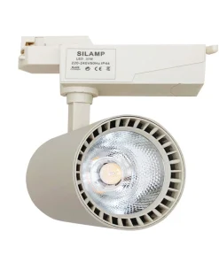 Spot LED sur Rail 30W 80° Monophasé BLANC