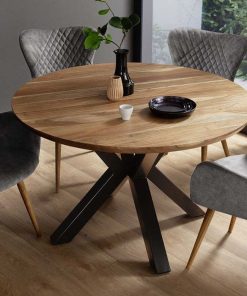 Table Ronde en Bois de Manguier