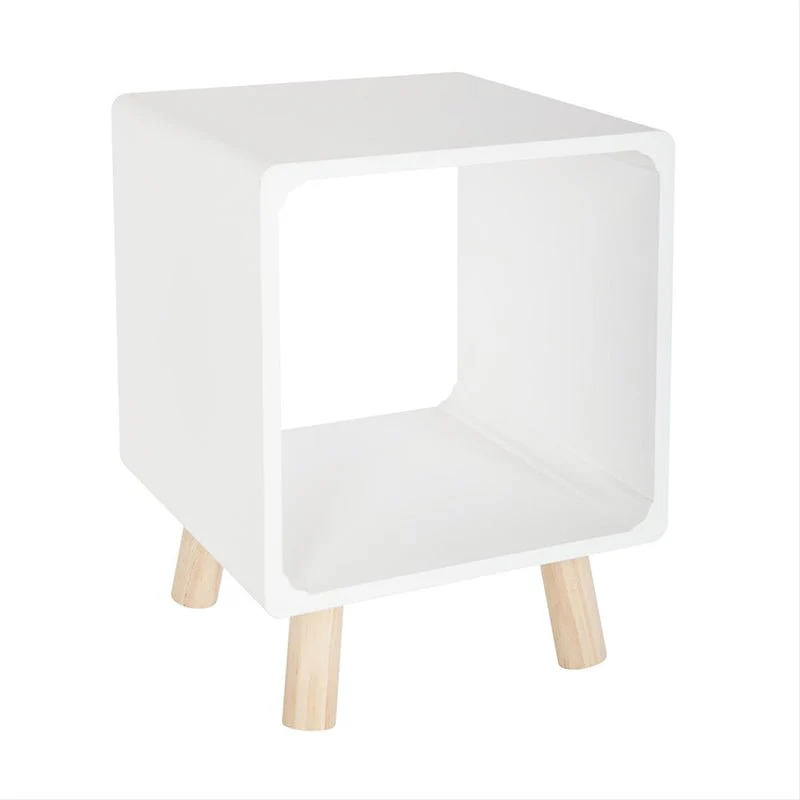 Table de Chevet Gigogne Carrée en Bois 35x35x45 cm - Lot de 2 - Image 6